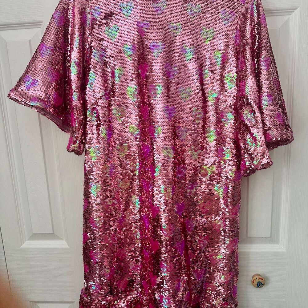 Ivy City Evelyn Dress In Sequin Hearts